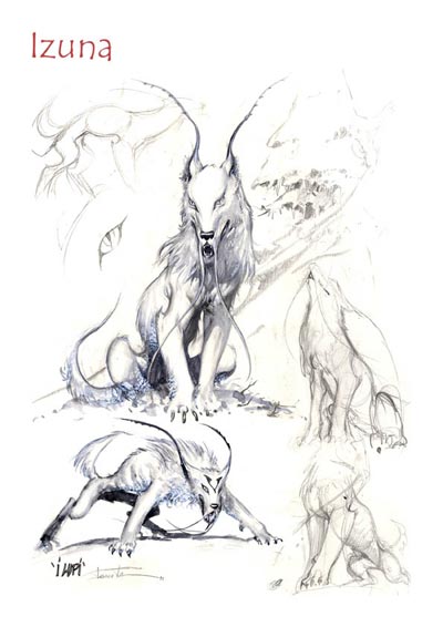 Studio Personaggi: Lupi Izuna<br>disegni di Saverio Tenuta<br><i>(c) 2007 Les Humano�des Associ�s</i>