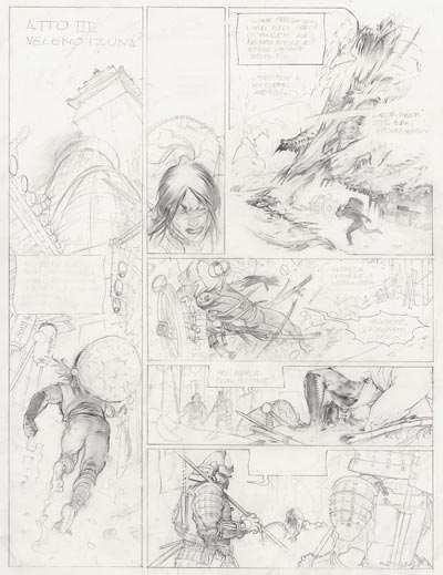 Tavola 30 matite<br>disegni di Saverio Tenuta<br><i>(c) 2007 Les Humano�des Associ�s</i>