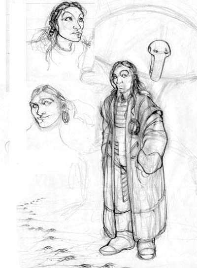 Studi Personaggi<br>disegni di Marco Hasmann<br><i>(c) 2007 Vittorio Pavesio Productions</i>