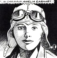 Amelia Earhart Amelia Earhart<br>illustrazione di F.Grimaldi<br><i>(c) 2007 SBE</i>