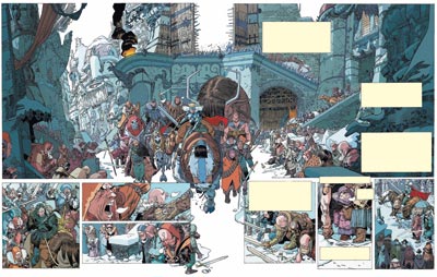 Tavola 01 & 02<br>disegni di Corrado Mastantuono<br><i>(c) 2007 Vittorio Pavesio Productions</i>
