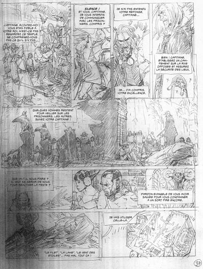 Tavola 37 matita<br>disegni di Corrado Mastantuono<br><i>(c) 2007 Vittorio Pavesio Productions</i>