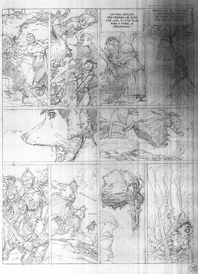 Tavola 35 matita<br>disegni di Corrado Mastantuono<br><i>(c) 2007 Vittorio Pavesio Productions</i>