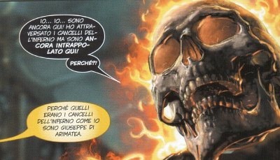 Ghost Rider, primo piano<br>Mister Testa Calda, Pag. 30<br><i>(c) 2007 Marvel Comics / Panini Comics</i>