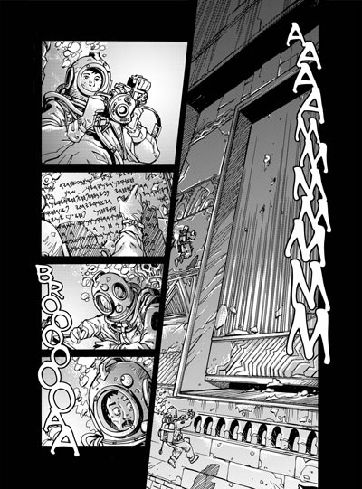 Capitolo 5 Tavola 08<br>disegni di Riccardo Crosa<br><i>(c) 2007 Stratelibri Comics</i>