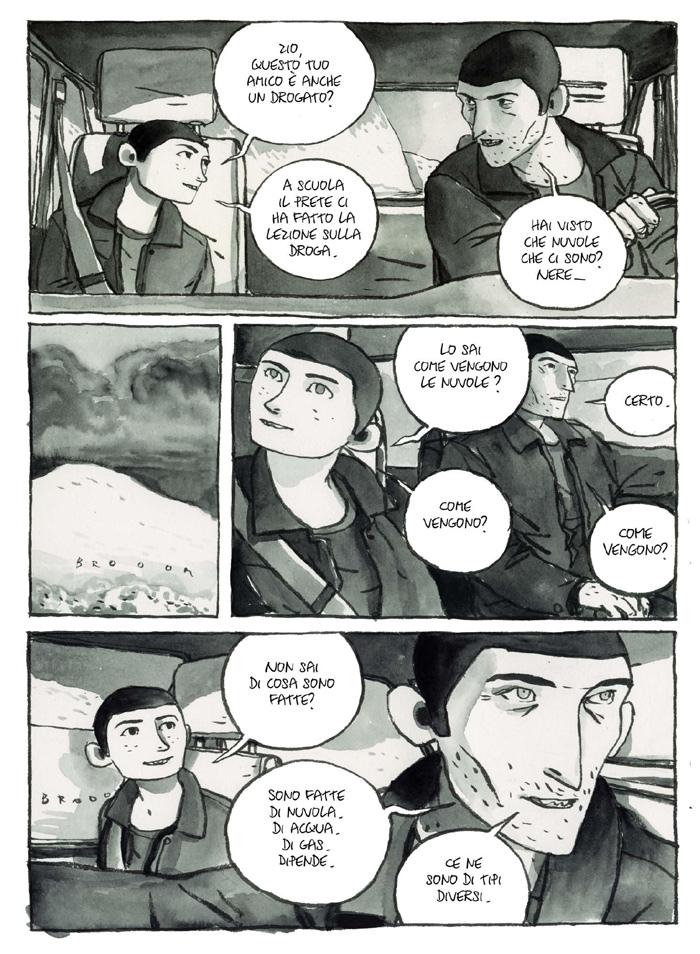 Zio e nipote Zio e nipote<br>tavola della storia<br><i>(c) aventi diritto, disegni di Gipi</i>
