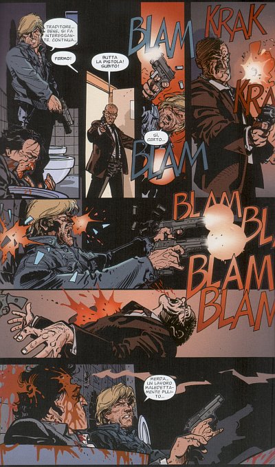 Poteva mancare la sparatoria nel bagno? Poteva mancare la sparatoria nel bagno?<br>pag.51<br><i>(c) 2007 Magic press / Wildstorm</i>
