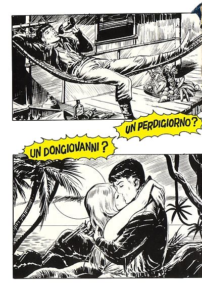 Il lancio di Mister No (parte prima)<br>disegni di Gallieno Ferri<br><i>(c) 1975 Sergio Bonelli Editore</i>