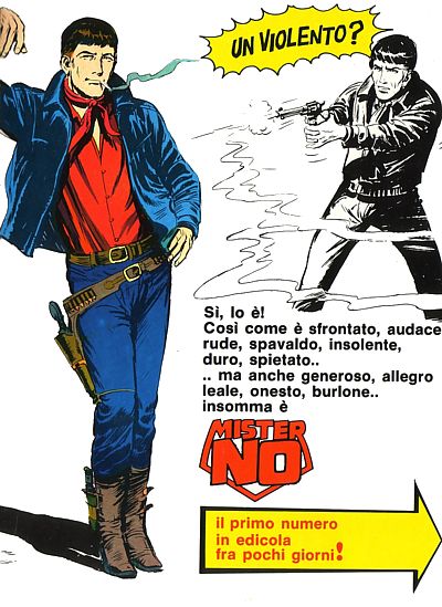 Il lancio di Mister No (parte seconda)<br>disegni di Gallieno Ferri<br><i>(c) 1975 Sergio Bonelli Editore</i>