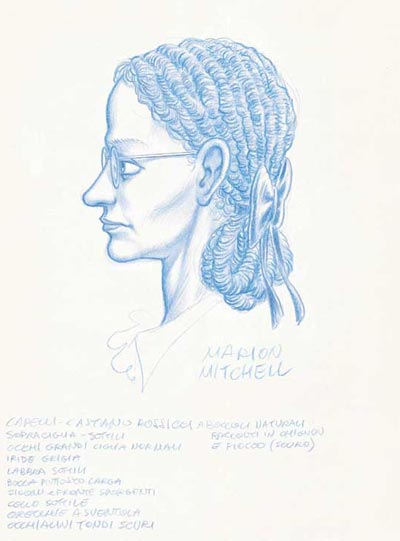 Studio Personaggi: Marion Mitchell<br>disegni di Massimo Bonfatti<br><i>(c) 2007 Sergio Bonelli Editore</i>