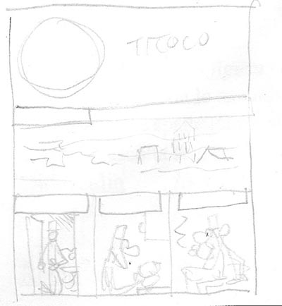 Tavola 01 layout<br>disegni di Massimo Bonfatti<br><i>(c) 2007 Sergio Bonelli Editore</i>