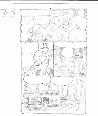 Tavola 73 layout<br>disegni di Massimo Bonfatti<br><i>(c) 2007 Sergio Bonelli Editore</i>