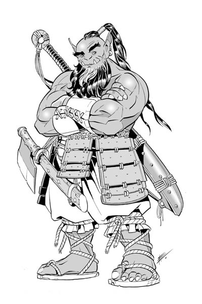 Studio Personaggi: Gmor<br>disegni di Luca Enoch<br><i>(c) 2007 Sergio Bonelli Editore</i>