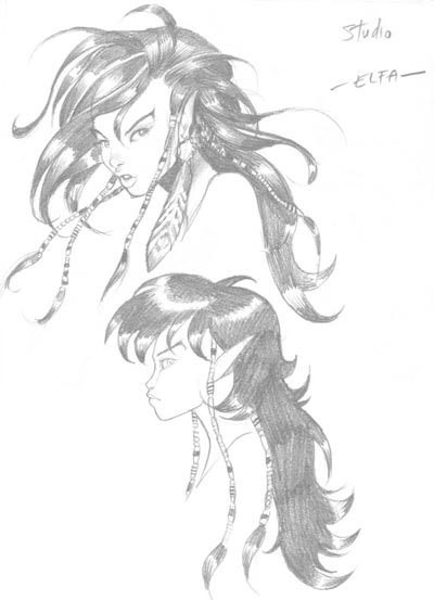 Studio Personaggi: Sera<br>disegni di Luca Enoch<br><i>(c) 2007 Sergio Bonelli Editore</i>