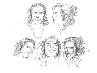 Studio Personaggi: Ian<br>disegni di Giuseppe Matteoni<br><i>(c) 2007 Sergio Bonelli Editore</i>