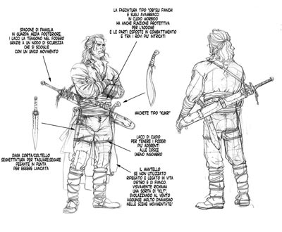 Studio Personaggi: Ian<br>disegni di Giuseppe Matteoni<br><i>(c) 2007 Sergio Bonelli Editore</i>