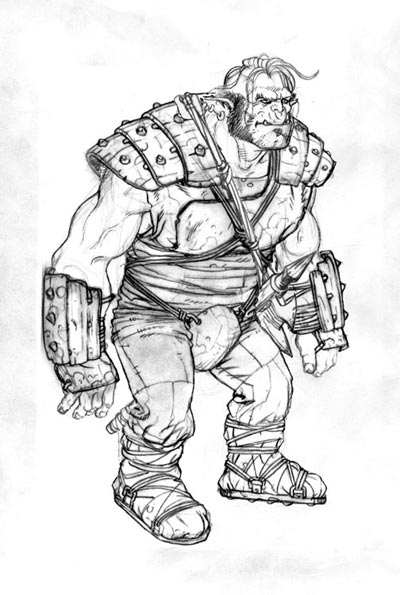 Studio Personaggi: Gmor<br>disegni di Giuseppe Matteoni<br><i>(c) 2007 Sergio Bonelli Editore</i>