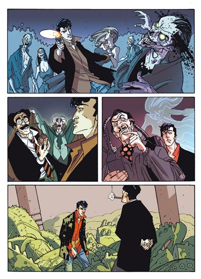 Tavola tratta dallo Speciale Color Fest<br>disegni di Davide Gianfelice, colori Studio Tenderini<br><i>(c) 2007 Sergio Bonelli Editore</i>