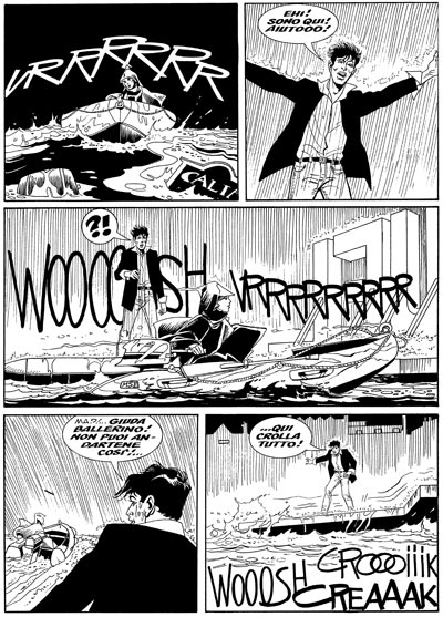 Tavola tratta dal Maxi 10, prima storia<br>disegni di Montanari & Grassani<br><i>(c) 2007 Sergio Bonelli Editore</i>
