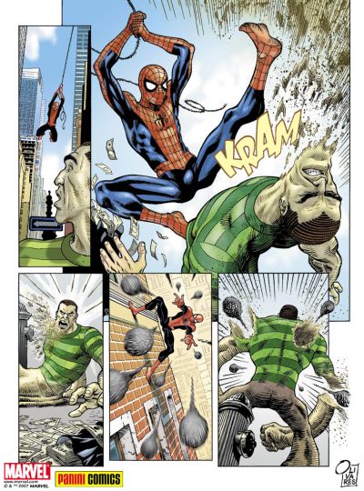 Spider-Man 3, pagina 5 a colori<br>disegni di Giancarlo Olivares<br><i>(c) aventi diritto</i>