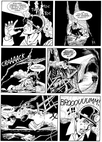 Tavola tratta dal Maxi 10, terza storia<br>disegni di Montanari & Grassani<br><i>(c) 2007 Sergio Bonelli Editore</i>