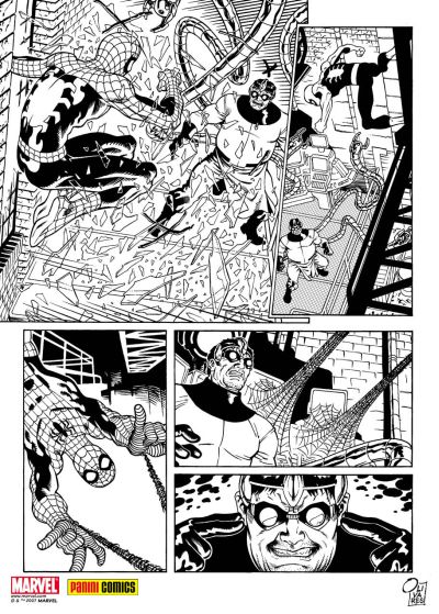 Spider-Man 2, pagina 7, inchiostro<br>disegni di Giancarlo Olivares<br><i>(c) aventi diritto</i>