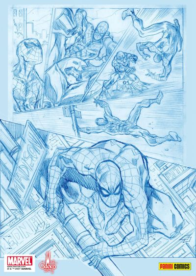 Spider-Man 4, pagina 6, sketch<br>disegni di Marco Checchetto<br><i>(c) aventi diritto</i>