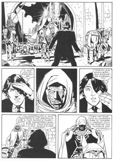 Tavola tratta dal numero 1<br>disegni di Goran Parlov<br><i>(c) 2007 Sergio Bonelli Editore</i>