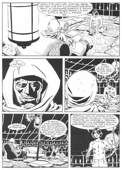 Tavola tratta dal numero 1<br>disegni di Goran Parlov<br><i>(c) 2007 Sergio Bonelli Editore</i>