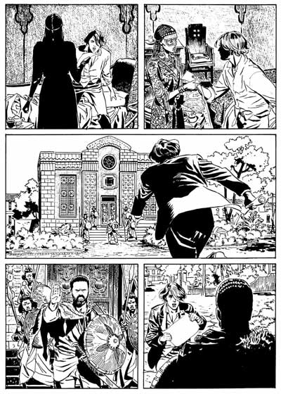 Tavola tratta dal numero 1<br>disegni di Goran Parlov<br><i>(c) 2007 Sergio Bonelli Editore</i>