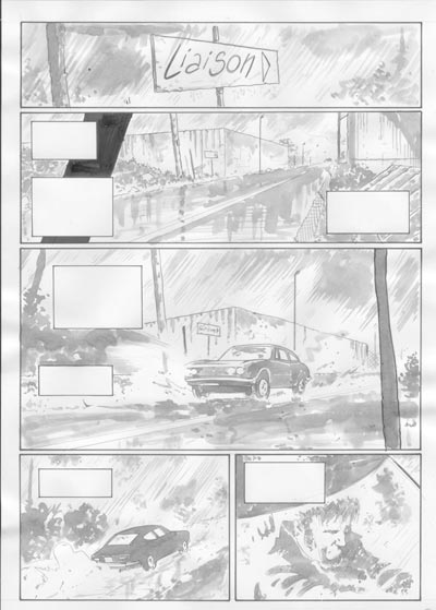 Volume 2 Tavola 1 bianco&nero<br>disegni di Andrea Mutti<br><i>(c) 2007 Edizioni BD</i>