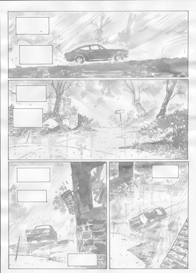 Volume 2 Tavola 2 bianco&nero<br>disegni di Andrea Mutti<br><i>(c) 2007 Edizioni BD</i>