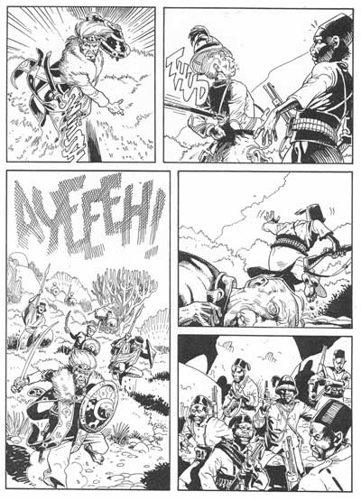 Tavola tratta dal numero 9 Tavola tratta dal numero 9<br>disegni di Giuseppe Matteoni<br><i>(c) 2007 Sergio Bonelli Editore</i>
