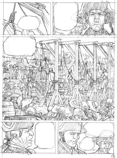 Volume 1 Tavola 3 matite<br>disegni di Alessio Coppola<br><i>(c) 2007 Les Humano�des Associ�s</i>