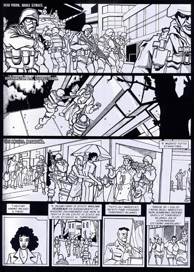 Cronaca Comics Numero 1 - Maschere<br>disegni di Aurelio Mazzara e Gaetano Petrigno<br><i>(c) 2007 Salvatore Taormina</i>
