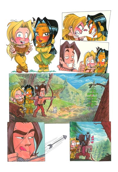 Crazy Tribe numero 2 - tavola 3<br>disegni e colori Elena Mirulla<br><i>(c) 2007 Salvatore Taormina</i>