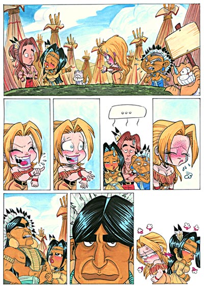 Crazy Tribe numero 2 - tavola 13<br>disegni e colori di Elena Mirulla<br><i>(c) 2007 Salvatore Taormina</i>