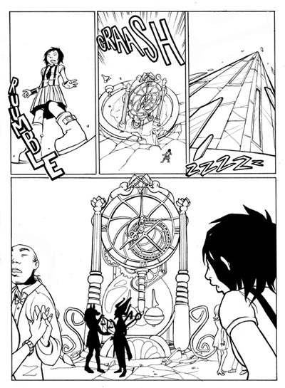 Sol Mirror numero 3 - tavola 15<br>disegni di Alessandra Ciseo, colori di Oscar e Andrea Celestini<br><i>(c) 2007 Salvatore Taormina</i>