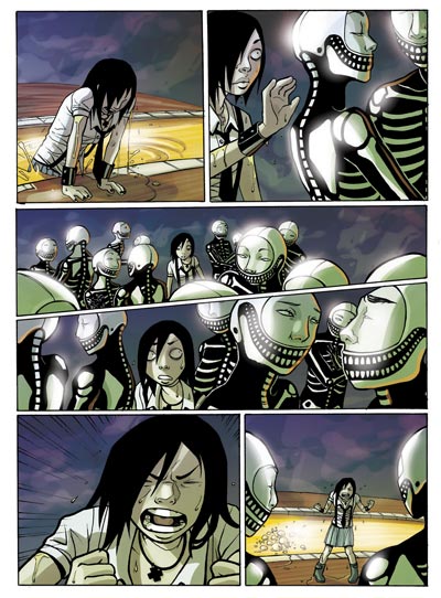 Sol Mirror numero 3 - tavola 23<br>disegni di Alessandra Ciseo, colori di Oscar e Andrea Celestini<br><i>(c) 2007 Salvatore Taormina</i>