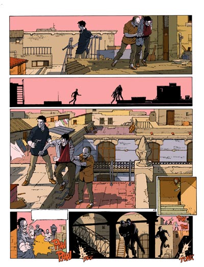 Tavola 45 - Volume 3 Tavola 45 - Volume 3<br>disegni e colori di Stefano Casini<br><i>(c) 2007 Editions Mosquito</i>