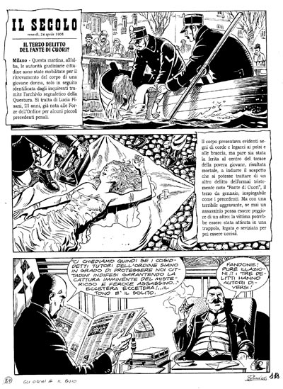 I delitti del Fante di Cuori e le reazioni che seguono<br>Tavola 17 - disegni di Luigi Simeoni<br><i>(c) 2007 Sergio Bonelli Editore</i>