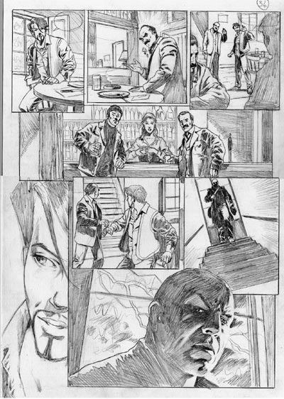 Numero 4 - Tavola 34<br>disegni di Giuseppe De Luca<br><i>(c) 2007 Edizioni Star Comics</i>