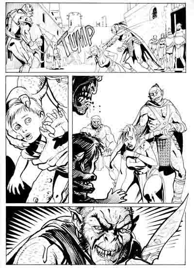 Numero 2 - Tavola 21<br>matite di Cristiano Spadavecchia, chine di Renato Riccio & Matteo Santaniello<br><i>(c) 2007 Edizioni Star Comics</i>