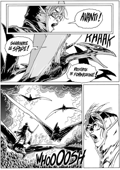 Attacco<br>disegni di Luca Enoch<br><i>(c) 2007 Sergio Bonelli Editore</i>