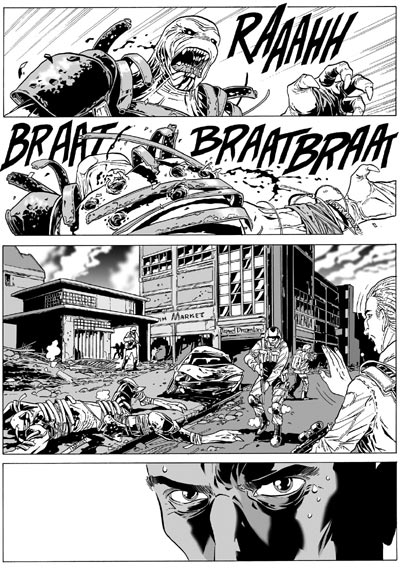 Battaglia urbana<br>disegni di Luca Enoch<br><i>(c) 2007 Sergio Bonelli Editore</i>
