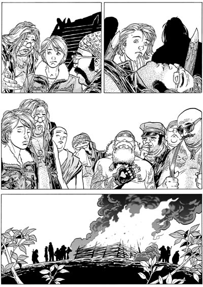 Funerale<br>disegni di Luca Enoch<br><i>(c) 2007 Sergio Bonelli Editore</i>