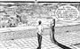 La vista su Roma dalla terrazza di Matilde<br>disegni di Massimo Rotundo, Volto Nascosto n.2<br><i>(c) 2007 Sergio Bonelli Editore</i>