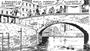 Un cadavere tra i navigli della Milano di inizio '900<br>disegni di Luigi Simeoni, da "Gli Occhi e il Buio", Romanzi a Fumetti Bonelli n.2<br><i>(c) 2007 Sergio Bonelli Editore</i>