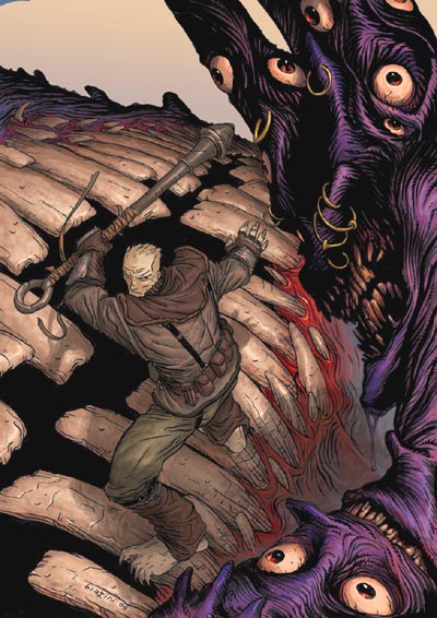 Studio Personaggi: Seth<br>disegni e colori di Francesco Biagini<br><i>(c) 2007 Soleil</i>