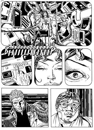 Tavola tratto da Agenzia Alfa 17<br>disegni di Andrea Cascioli<br><i>(c) 2007 Sergio Bonelli Editore</i>